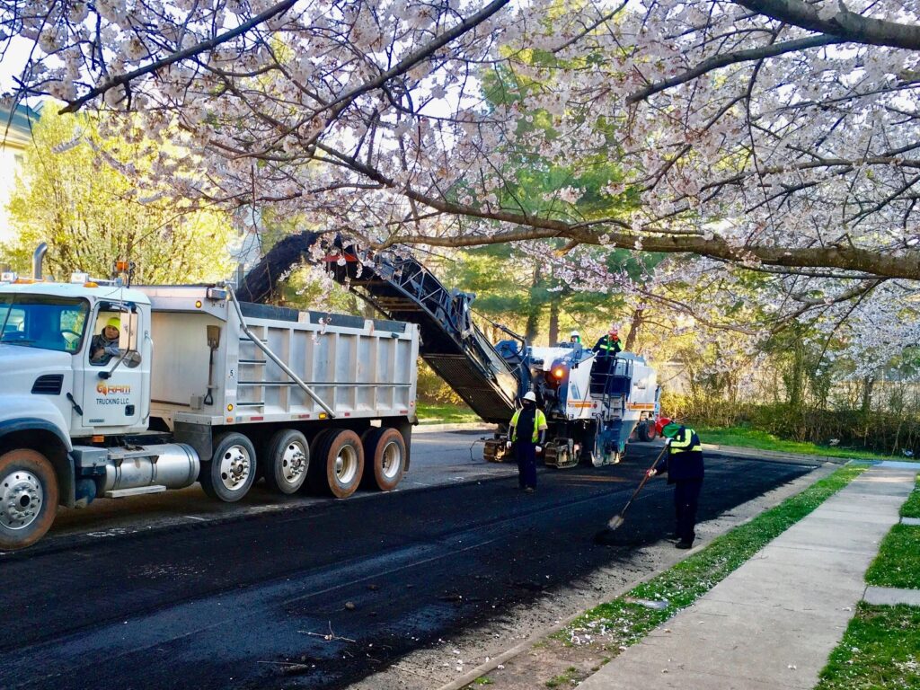 Virginia’s #1 Paving & Concrete Service Provider 47 Truckers take the milled asphalt to a recycling facility where it is melted down into new asphalt.